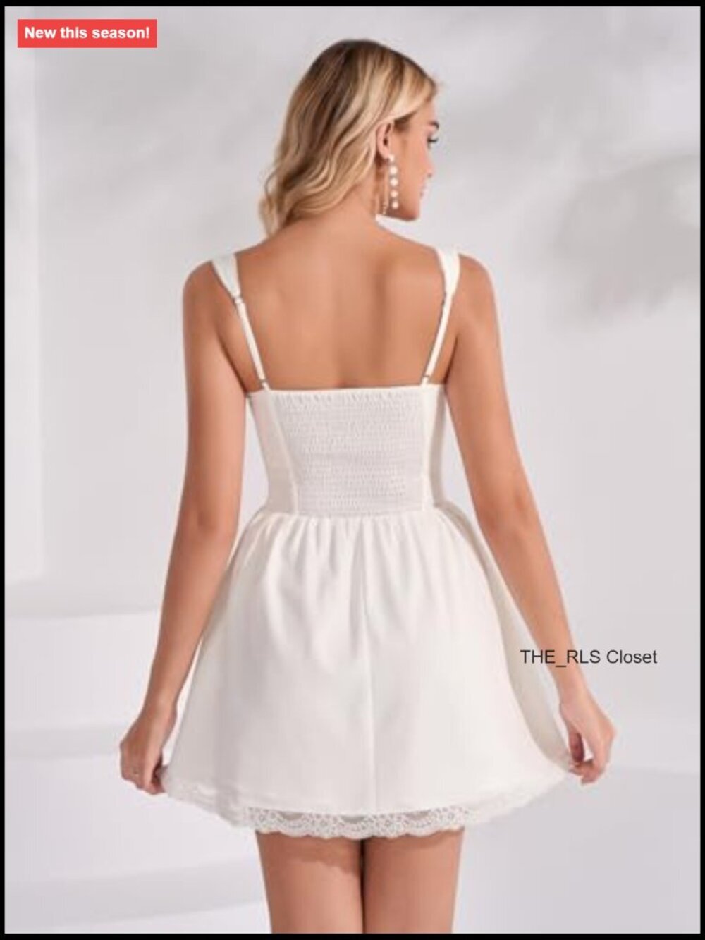 Lace Floral Corset Graduation Mini Dress Flowy A Line Smocked Cute Summer - Picture 3 of 6